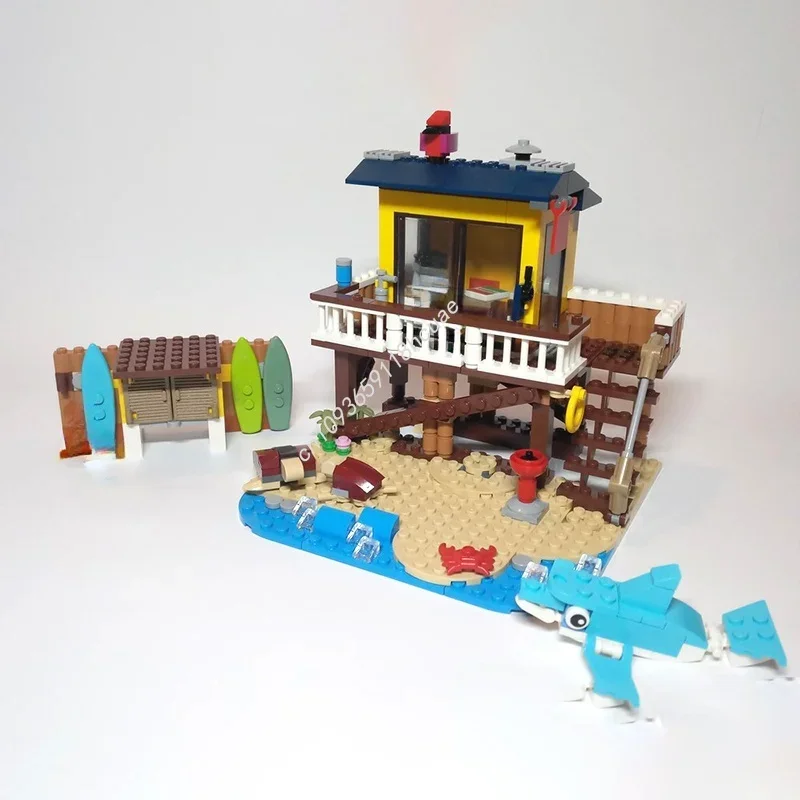 

442pcs MOC Lifeguard Tower Creator 3 1ed Model Building Christmas Gift Blocks Architecture Creative Education Toys Kids Birthday