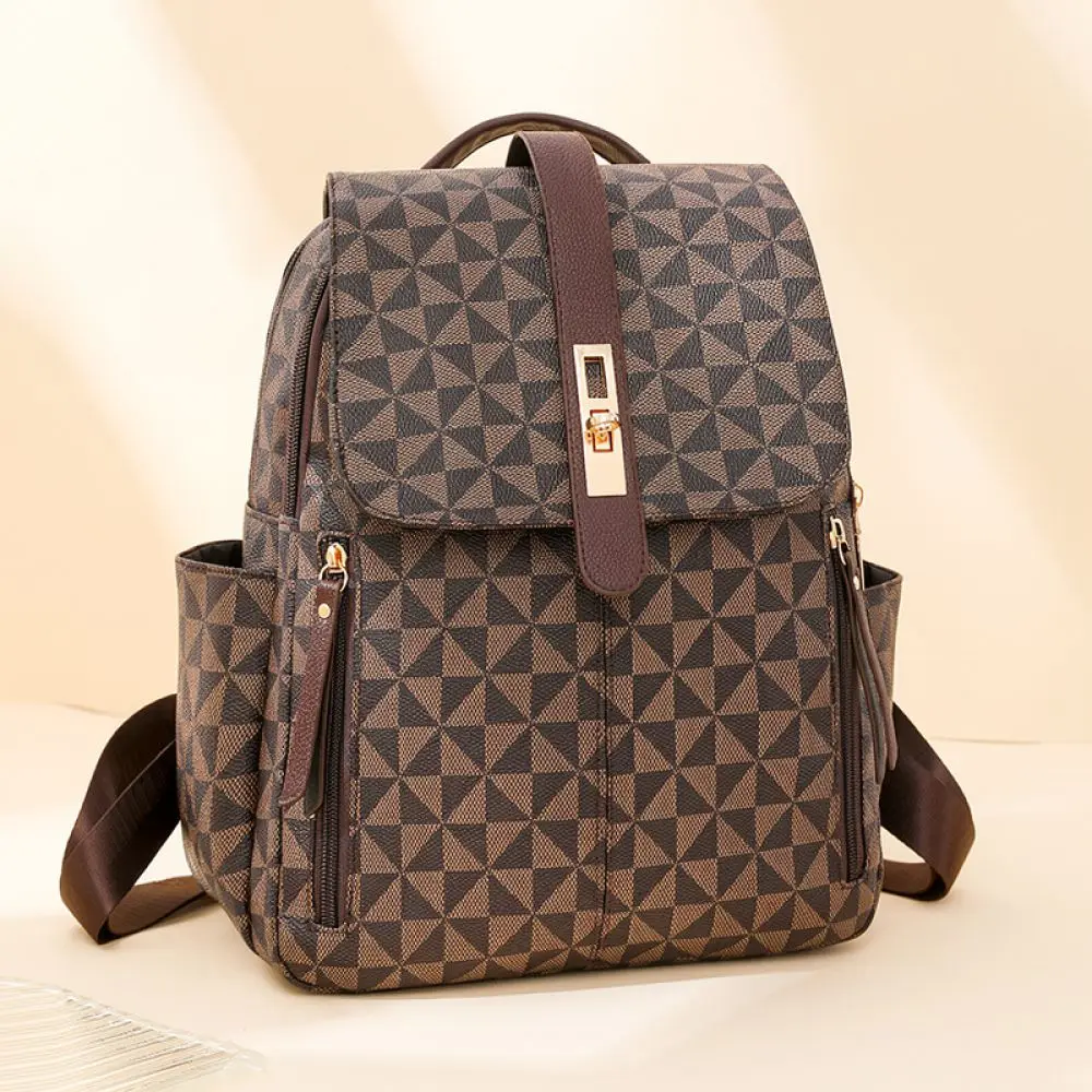 Large Capacity Women Backpack 2025 Vintage Printed Travel School Bag Waterproof Casual Fashion Rucksack Shoulder Pack