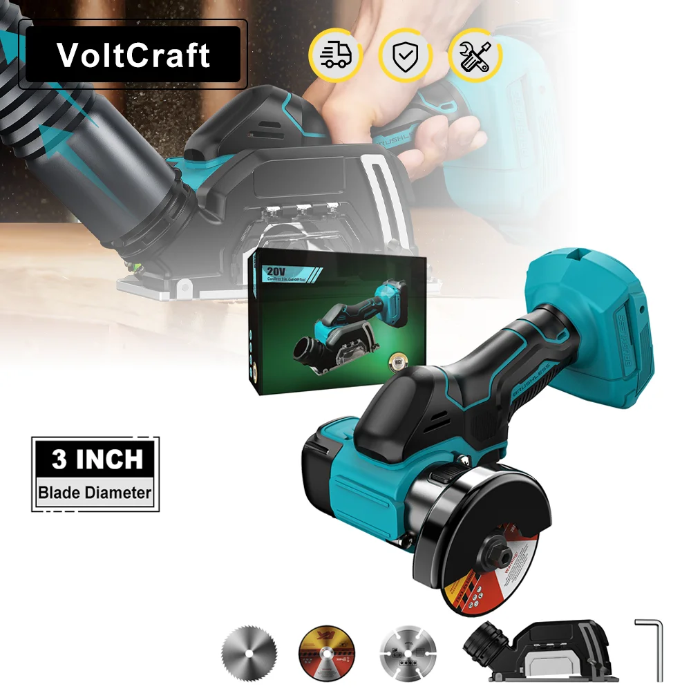 

3 Inch Mini Angle Grinder Grinding Cutting Machine Cordless Electric Angle Grinder Polishing Power Tool for Makita 18V Battery