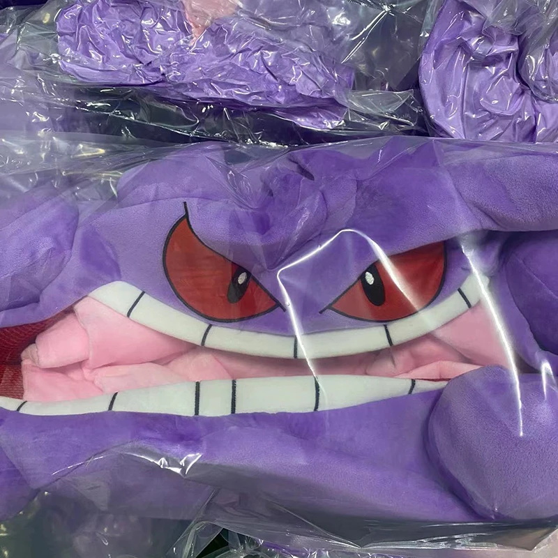 50cm Pokemon gengar หมอนตุ๊กตาอะนิเมะของเล่นขนาดใหญ่ gengar plushie หมวก Pokémon น่ารักนอนเสื่อผ้าห่มของขวัญสำหรับเด็ก