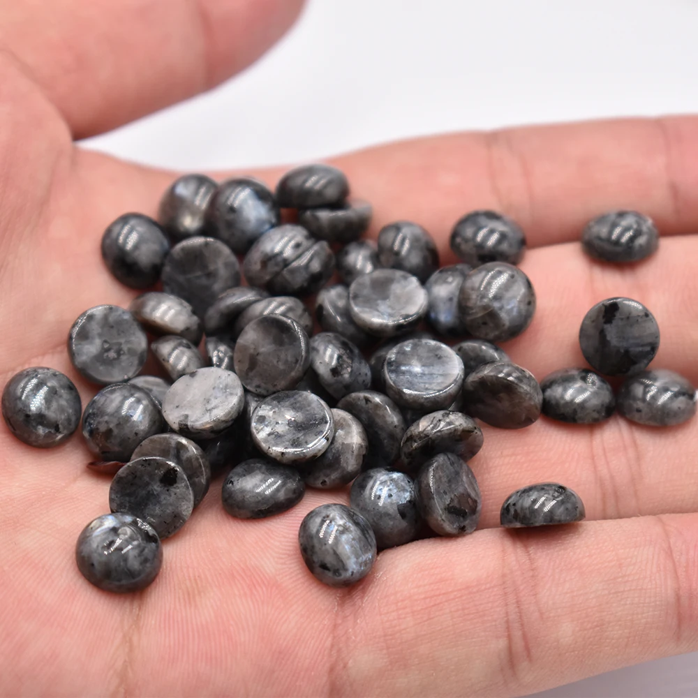 Großhandel 50 Stück/Lot Modische, hochwertige 10mm gemischte runde CAB-CABOCHON Natursteinperlen für Schmuckzubehör, kostenloser Versand – Detail 5