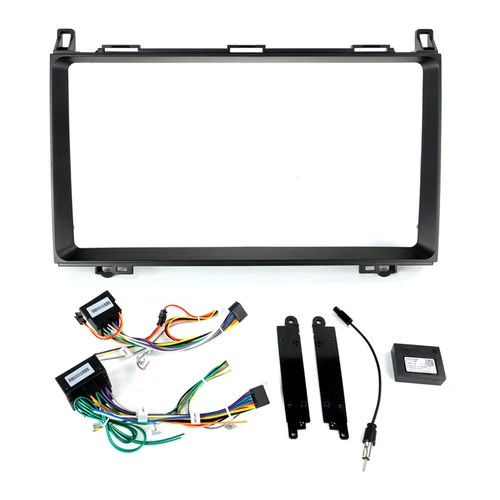 Imagen 2 del producto Marco de fascias de Radio de coche de 9 pulgadas para Mercedes Benz B200 A B clase W169 W245 Viano Vito W639 Sprinter W906 Kit de montaje cableado de Panel