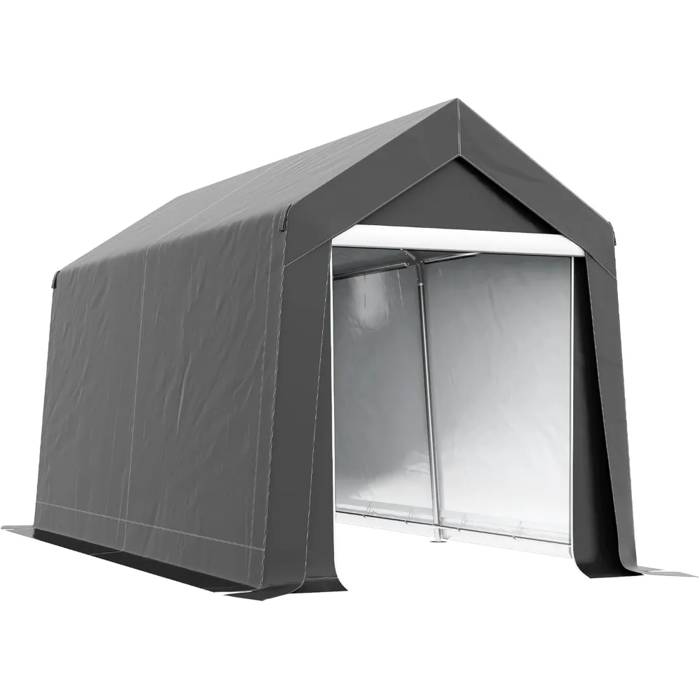 

7' x 12' Garden Storage Tent, Heavy Duty Outdoor Shed, Waterproof Portable Shed Storage Shelter with Ventilation Window