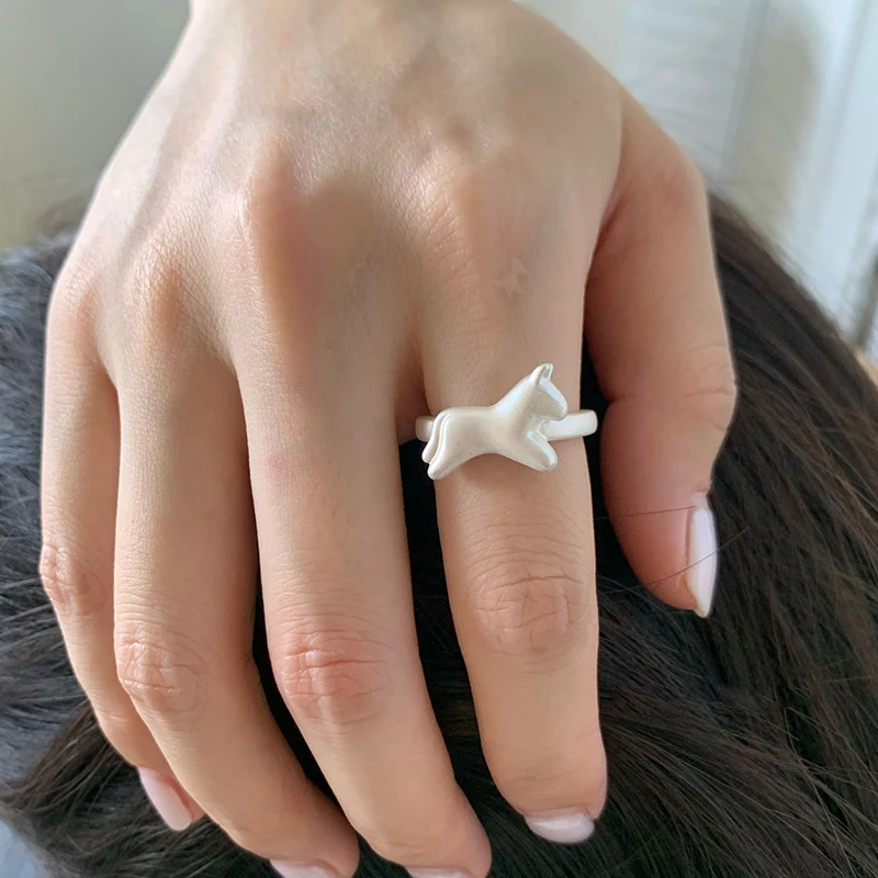 GANPUP Einfache Unregelmäßige Wellenförmige Linien Verstellbare Fingerringe für Frauen Süße Mode Neuer Ring Schmuck Geschenk Party anillos mujer – Detail 6