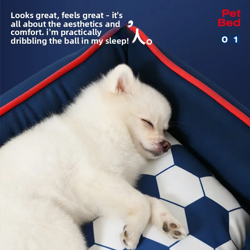 

France Themed Dog Bed Detachable Puppy Sleeping Mat Soft Non-slip Pets Sleeping Bed for Small Medium Dogs Cats Pet Supplies