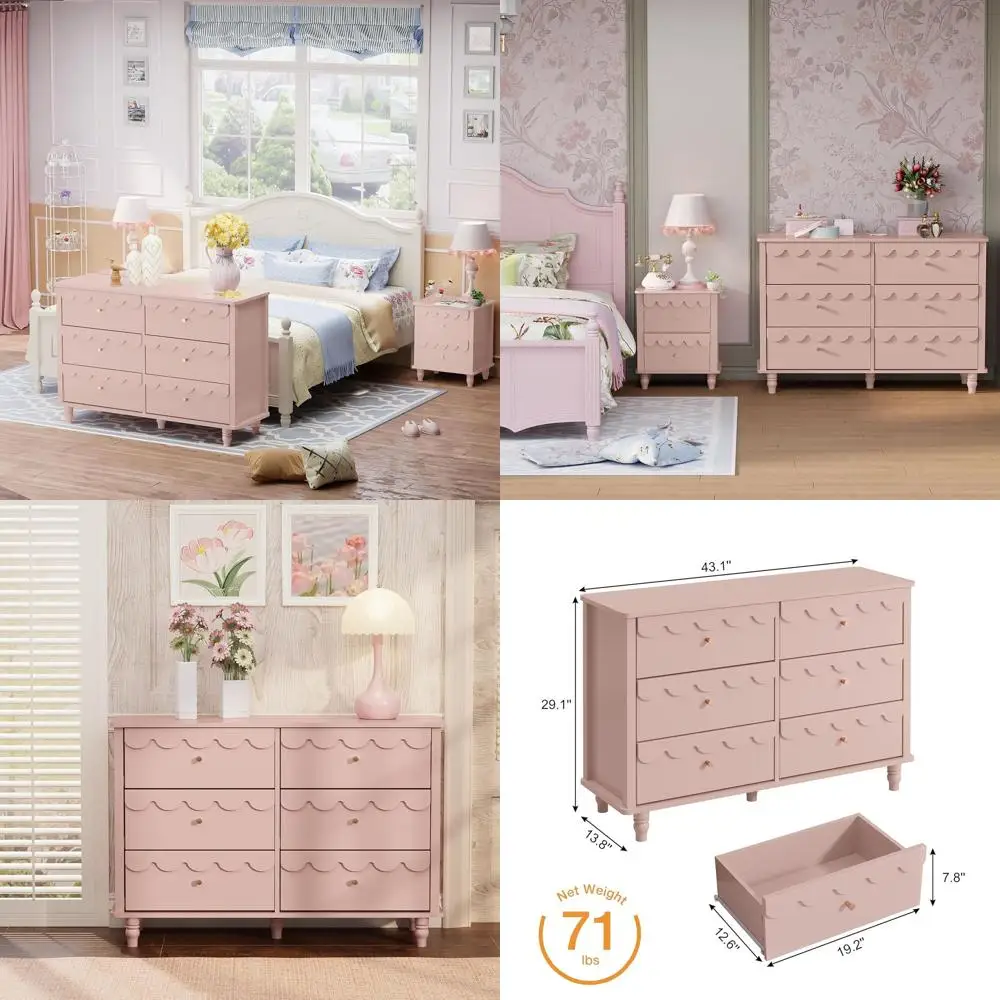 

Резные розовые комоды для детской комнаты, деревянные тумбы с металлическими ручками для детской спальни, подходят для детской, спальни, прихожей