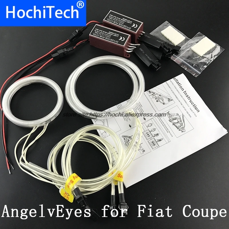 

Для Fiat Coupe 1993–2000 HochiTech WHITE 6000K CCFL фара Halo Angel Demon Eyes Kit Angel Eyes Light