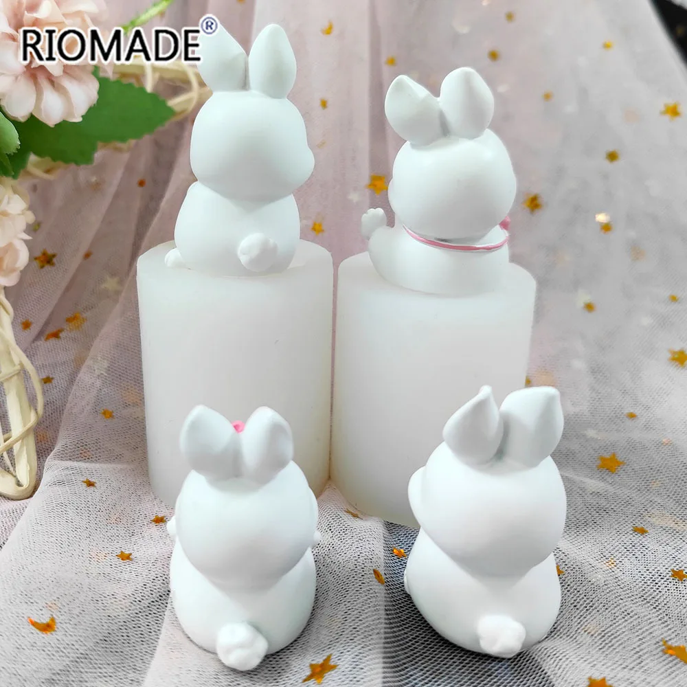 3D Cute Rabbit Silicone Mold Bunny Model Chocolate Dessert Kitchen Baking Cake Mould Easter Fondant Cake Decorating Tools