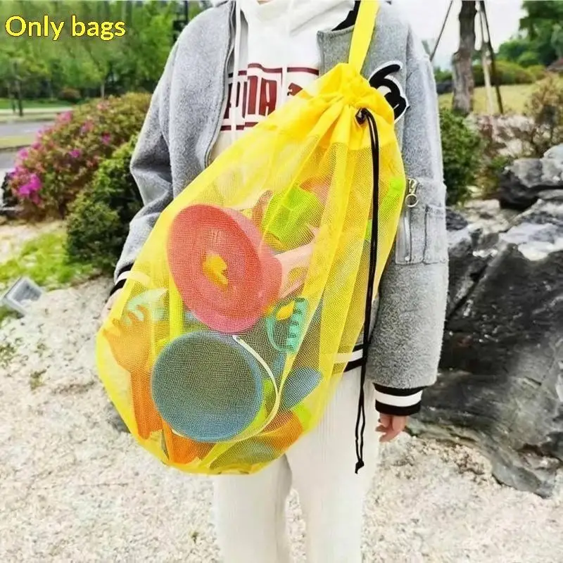 Large Capacity Portable Mesh Beach Storage Bag Breathable Foldable 1Pc Tote for Kids Beach Toys Pool Parties view 5