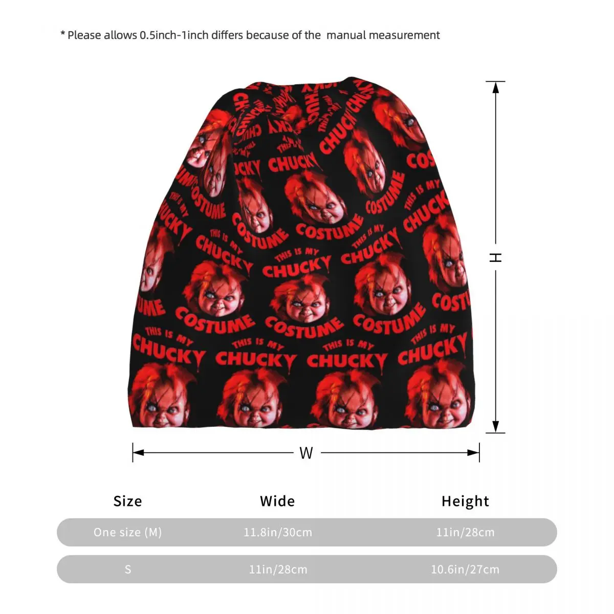 Chucky From Child's Play Bandana Neck Cover Mask Scarf Warm Headwear Beanies Hat for Men Women Adult Winter view 3