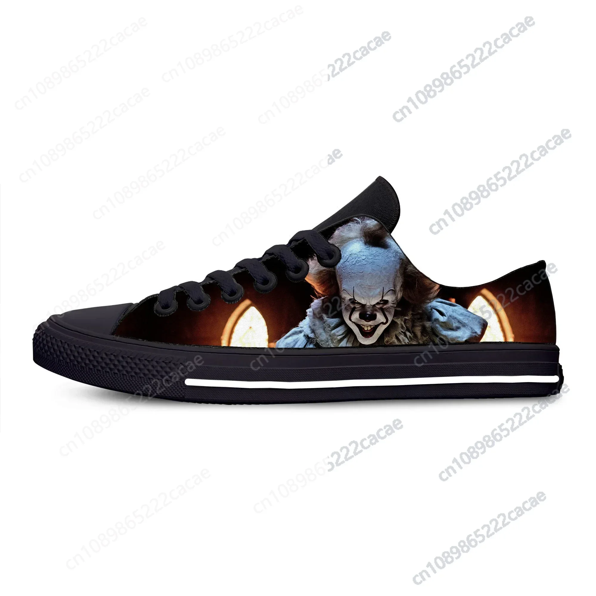 

Clown Anime Cartoon Manga Comic Movie Horror Funny Casual Cloth Shoes Low Top Lightweight Breathable 3D Print Men Women Sneakers