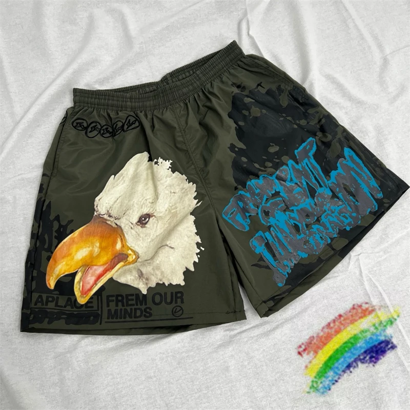 Cactus Jack Eagle Print Waterdichte Shorts Cargo Mannen Vrouwen 1:1 Hoge Kwaliteit Geborduurde Bliksem Oversized Rijbroek