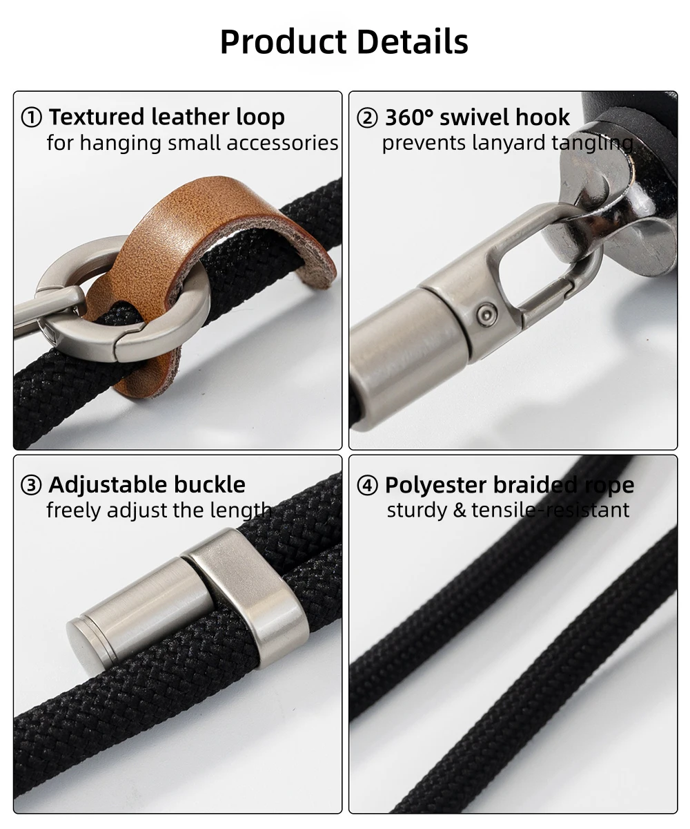 Verstellbares Cross-Body-Sling-Halsband für DJI Osmo Pocket 4P 4 3 Handheld-Gimbal, Anti-Fall-Kamera-Schultergurt-Zubehör – Detail 6