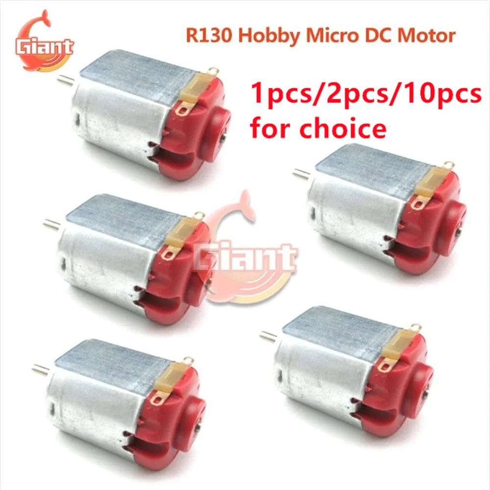 1 / 2 / 10 Pcs Hobby Motor 130 3V-6V 0.35-0.4A 16500RPM Mini DC Motor Micro DC Motor for DIY Toys Hobbies Smart Car 3V Motor