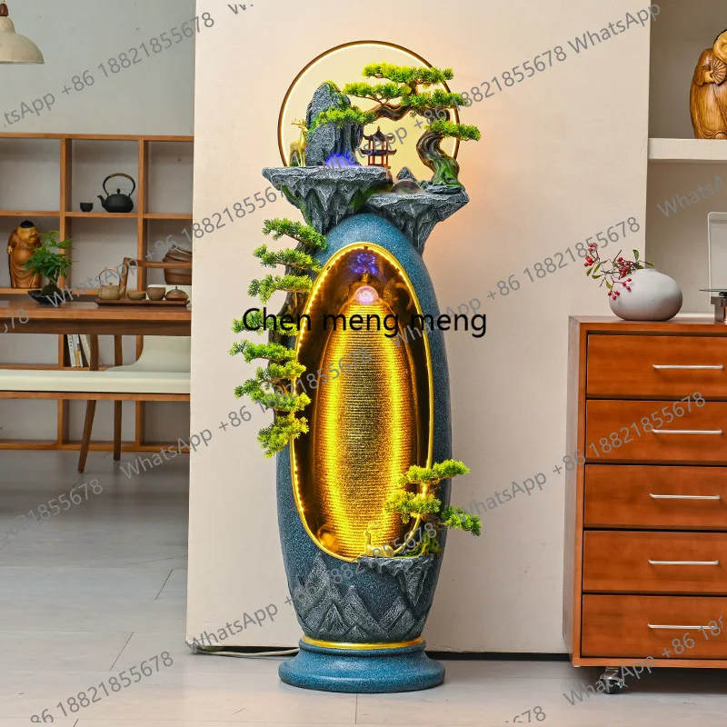 Flowing water ornament circulation fountain lucky feng shui ball living room home office landscaping landing opening gift