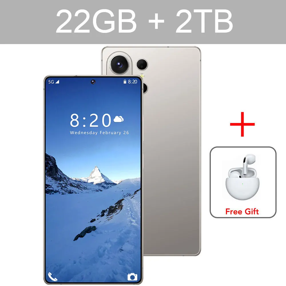 K-Touch New S25 Ultra 7.3 HD Smartphone Android 15 Mobiltelefone 22GB+2TB Handy 7800mAh Octa Core Entsperrt 5G Dual SIM 16+48MP Kamera Mobiltelefone – Detail 4