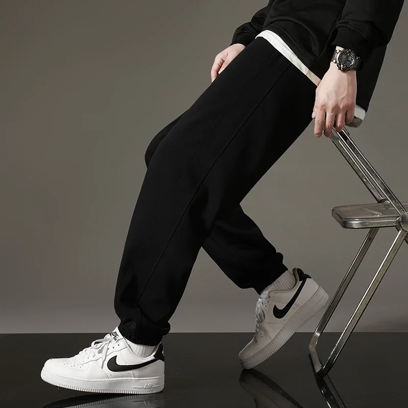 

Sport Active Jogger High Elastic Sweatpants Lightweight Casual New Men Loose Straight Pant Spring Autumn Classic Fashion Trouser