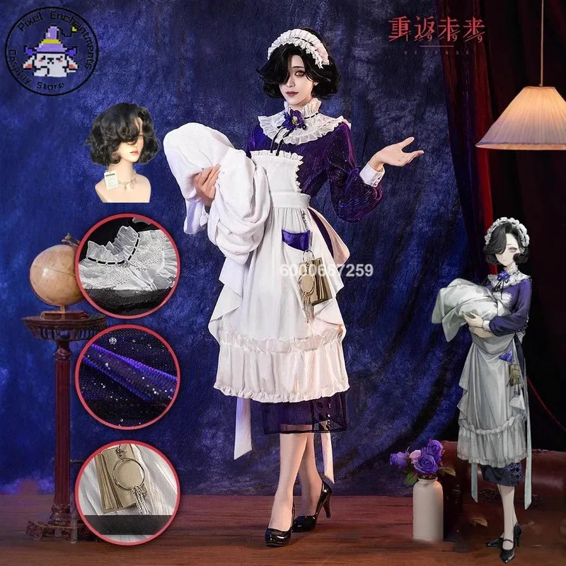 

Tuesday Cosplay Costume with Wig Hot Game Reverse:1999 Christine Anime Suit Maid Dress Uniform Halloween Party Role Play Outfit