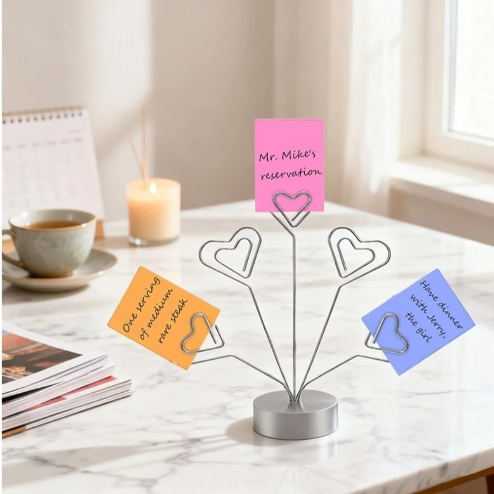 New Multifunctional Note Clips Creative Design Portable Business Card Holder Stable Photo Stand Office Decoration
