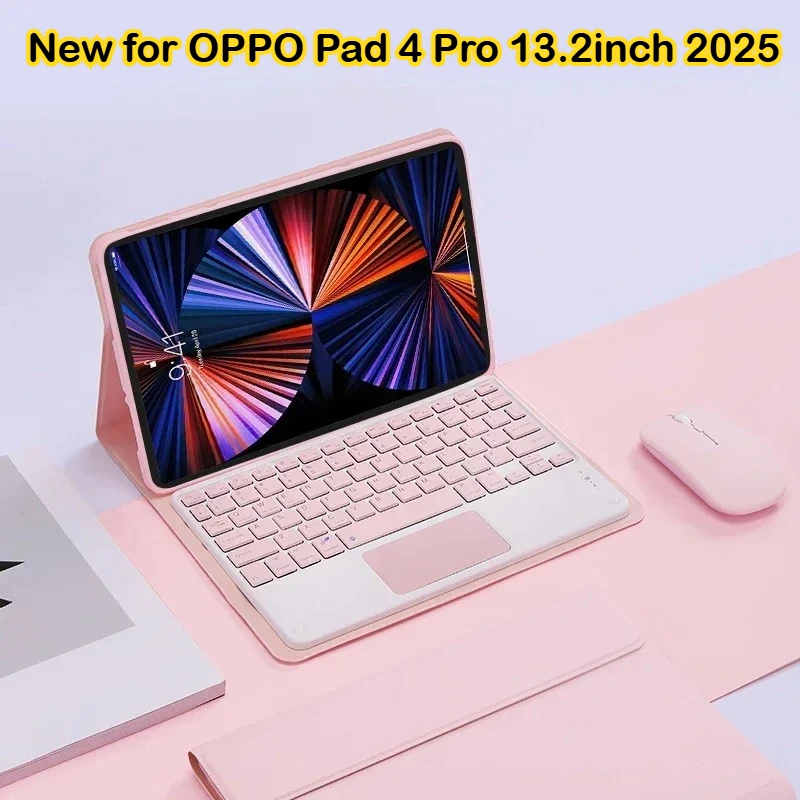 

New for OPPO Pad 4 Pro 13.2inch 2025 Tablets Keyboard Case 10" Wireless Bluetooth Touchpad Keyboard Cover for OPD2409 13.2 Funda