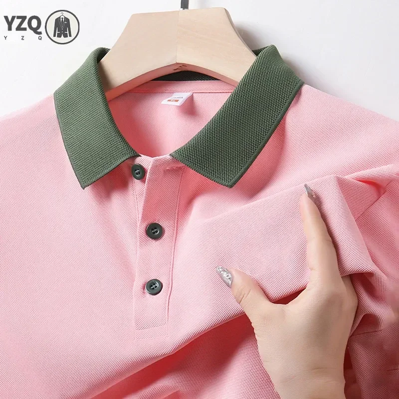 Men's Solid Color Casual Fashion Short Sleeved POLO Shirt Summer Comfortable Top