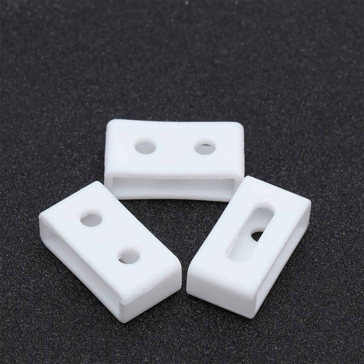 

3Pcs Silicone Watch Band Fasteners Replacement Straps Strong Elastic Wristband Connectors for Ga110 Ba 24Mm White