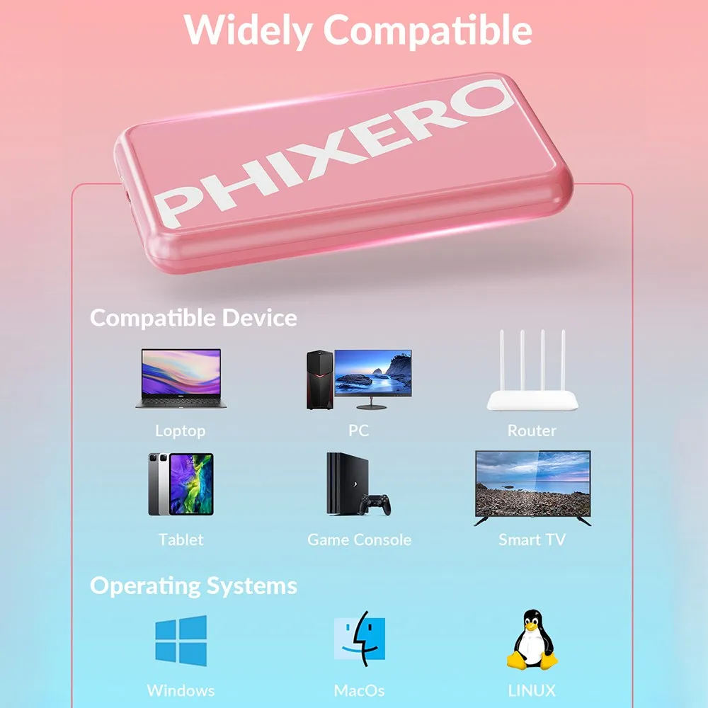 PHIXERO-Super Speed SSD Enclosure, 2.5 Polegada, Type-C, USB 3.0, 6Gbps, Suporte UASP, Protocol Tool-Livre para Laptop, Notebook, New Trend