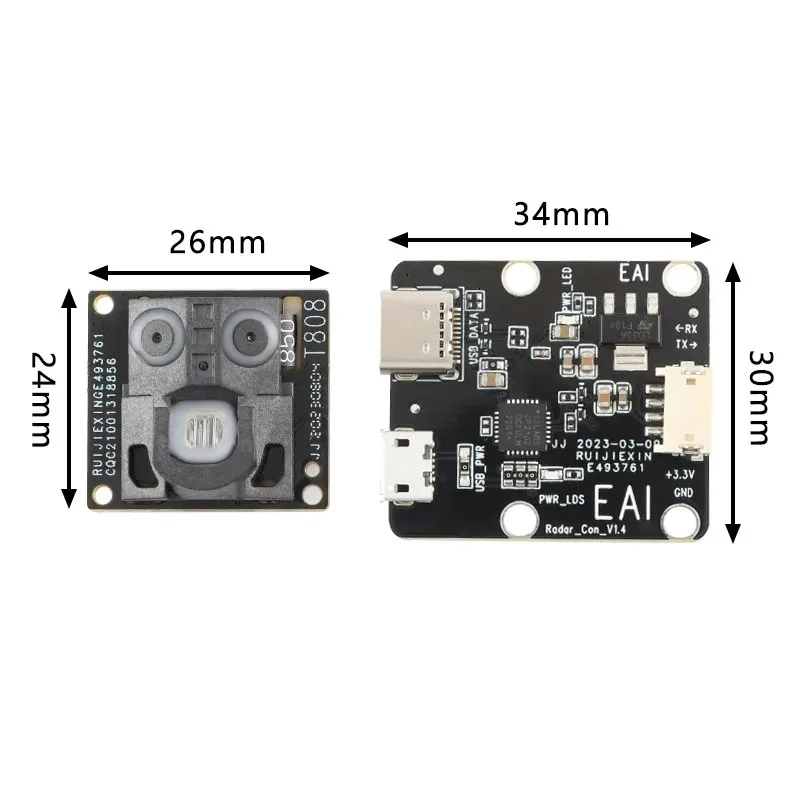 28Hz 300M 100° Scanning Sweeper Obstacle Avoidance EAI YDLIDAR GS2 Solid-state Line Lidar Ranging Sensor Laser Radar Module