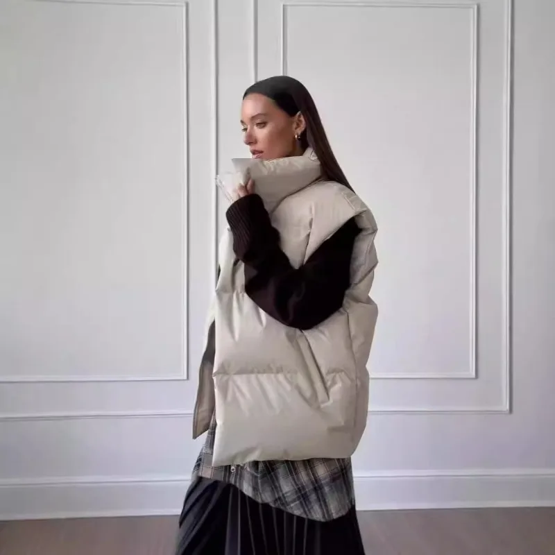 Women's Autumn Winter Top Coat Cotton Jacket Vest Retro Simple Comfortable New Casual Design Fashion Soft Niche Versatile Skinny