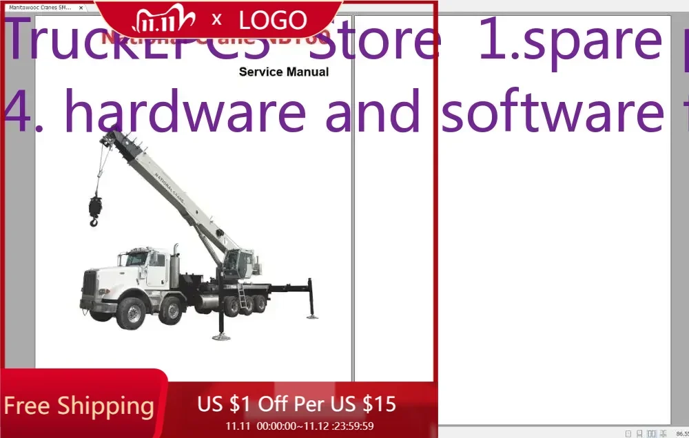 TruckEPC3 Manitowoc Crawler Cranes 2020 All Models Service Manuals DVD