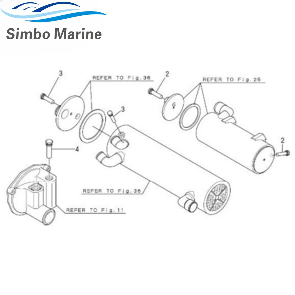 119574-4415 119773-92600 119574-18790 Pencil Anode Kit For Yanmar 4LHA-HTE 6LP 6LY 6LPA-STP 6LPA-STZP Oil Cooler zincs Marine