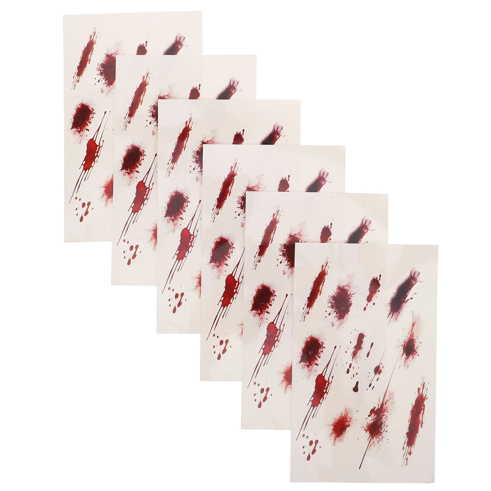 

6Pcs Halloween Scar Stickers Realistic Fake Wounds Temporary Makeup Vampire Costumes Scary Party Decorations Accessory