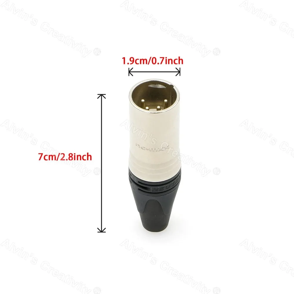 

Alvins 2 PCS XLR 4-Pin Male Plug Cable Connectors for V-Mount Battery