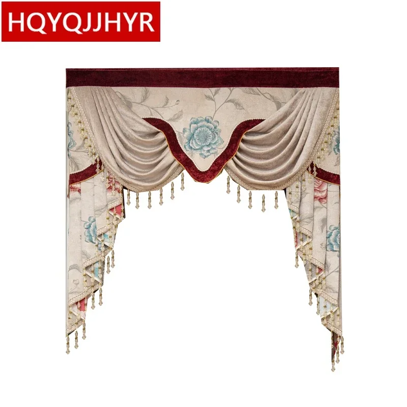 

HQYQJJHYR European High Quality Valance For Living Room, Bedroom Hotel Curtain Window Top Can Be Customized Valance Size