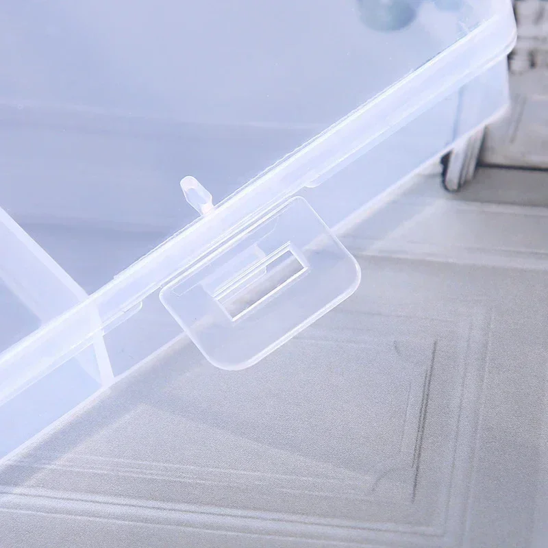 3 Grids Compartment Plastic Storage Box Jewelry Earring Bead Screw Holder Case Display Organizer Container