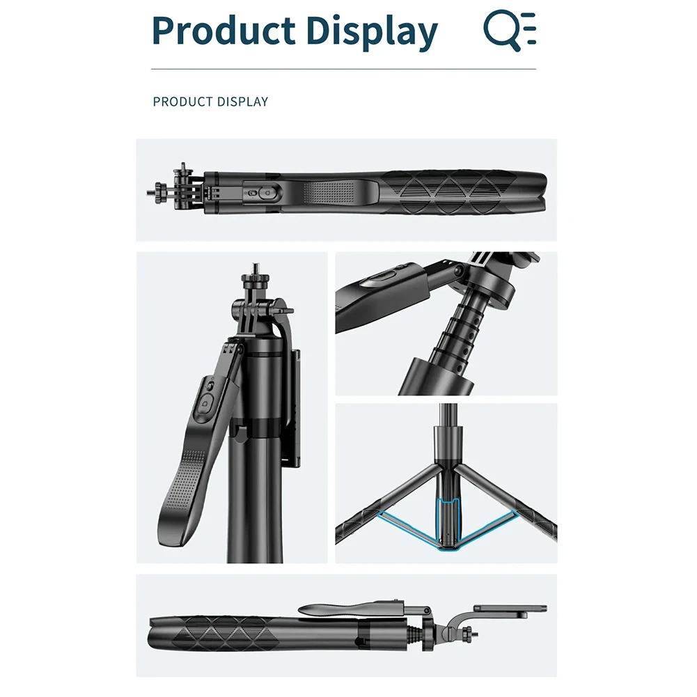 Active Phase Mobile Bluetooth Wireless Selfie Stick Tripod Foldable Monopod for Smartphone S Balanced Stable Real-Time Shooting