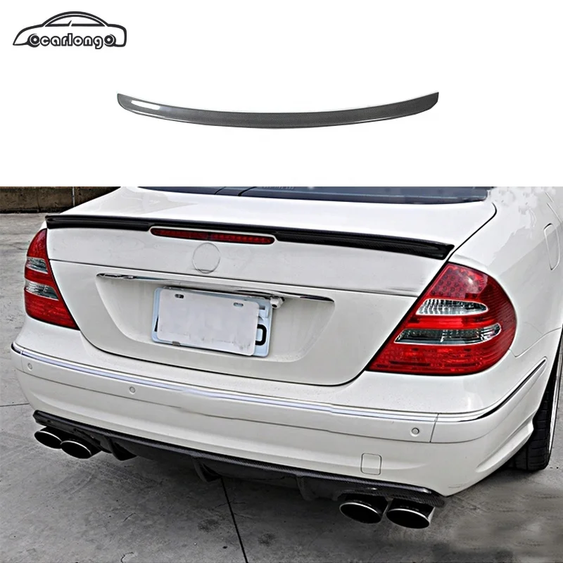 Body Kit Mobil Terlaris Upgrade Style Serat Karbon Spoiler Bibir Depan Bibir Belakang untuk E Class W211 E280 E350