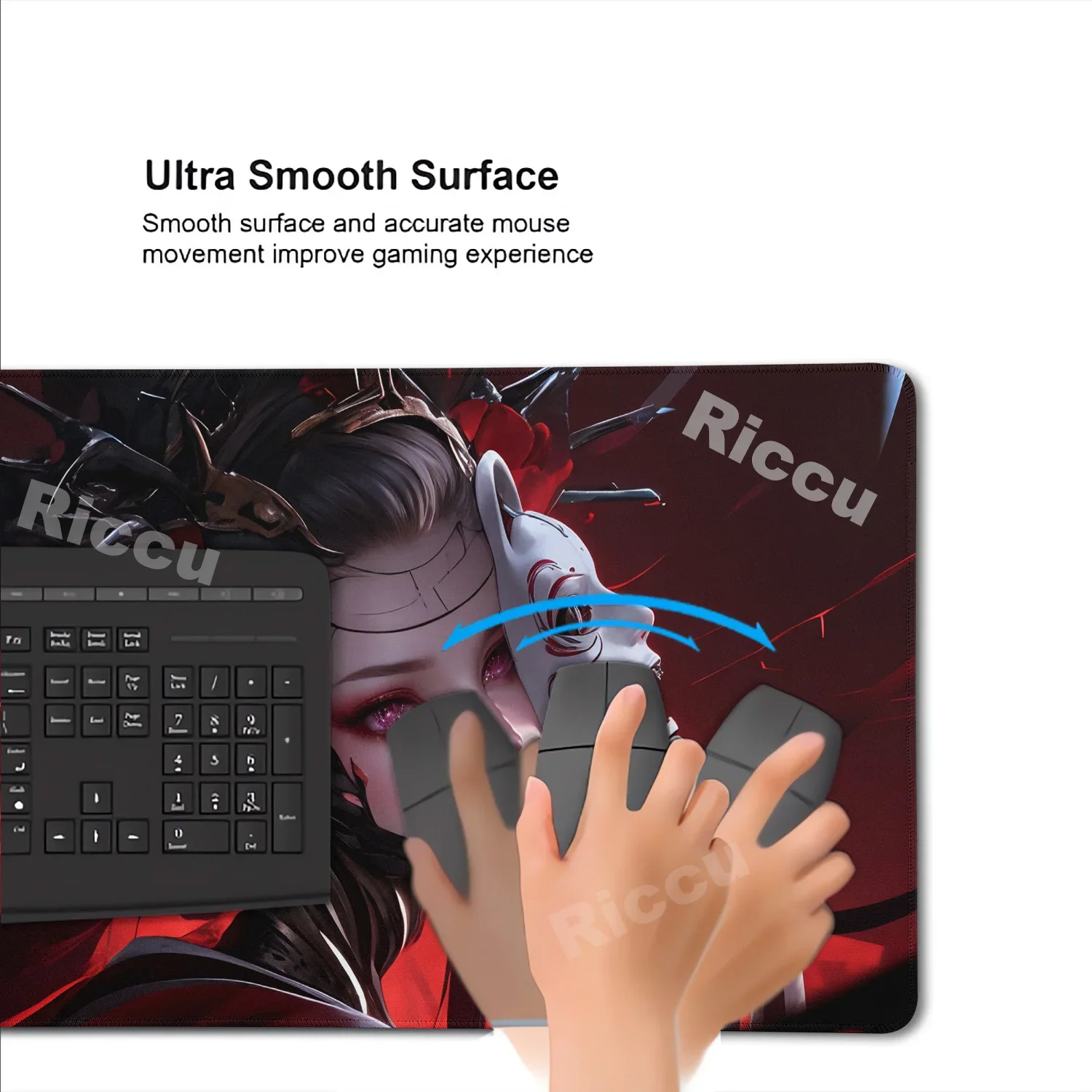 الكمبيوتر أنيمي فتاة باردة الظلام الرياح الكرتون مقاوم للماء المضادة للانزلاق الجدول حصيرة لوحة الماوس pixiv مكتب لعبة الكمبيوتر لوحة المفاتيح E-Sport #5
