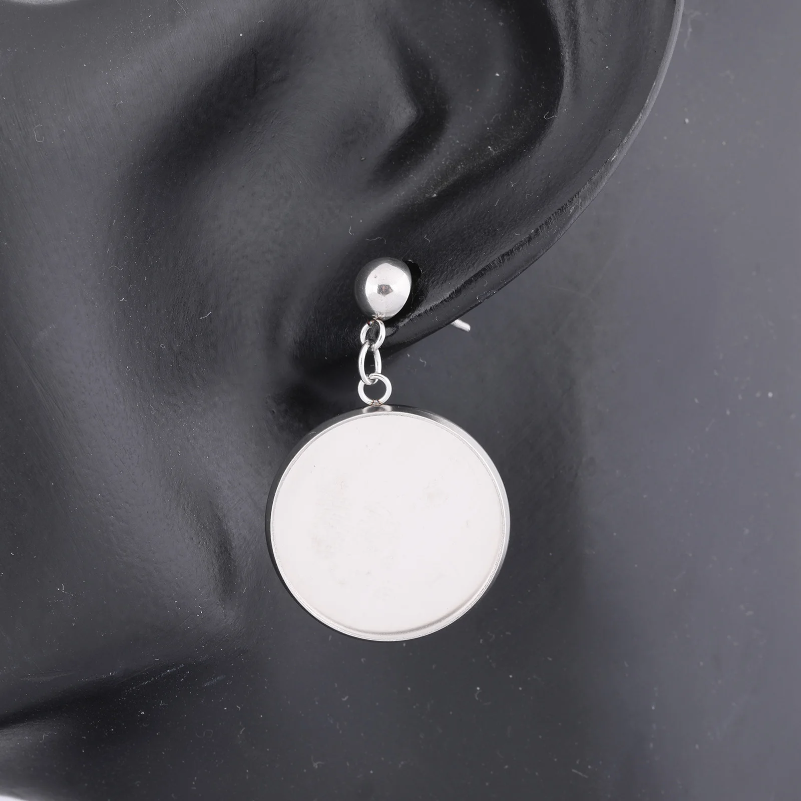 10 pezzi in acciaio inossidabile Fit 20mm Cabochon Base per orecchini grezzi risultati per orecchini Post fai da te per forniture per la creazione