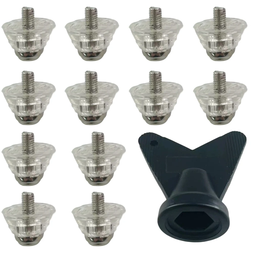 

12pcs 13mm 16mm Football Boot Studs Spikes Stable Non-Slip For Rugby Shoes Hiking Shoes Athletic Sneakers Indoor Outdoor Sports