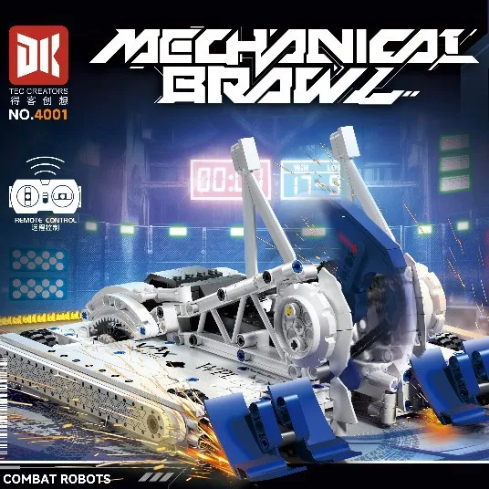 

hot-blooded Creative Battle Block Bite Force Robot Hot Blooded Remote Control Battle BUilding Block Set Model Adult Boy Toy Gift