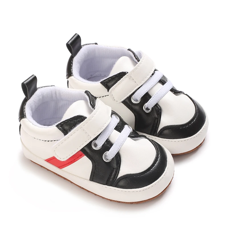 נעלי אביב לתינוקות בני 0-18 חודשים, נעלי ריקמה לתינוקות חדשים, נעלי הליכה לא מחליקות עם סוליית רך ובלוק צבעים