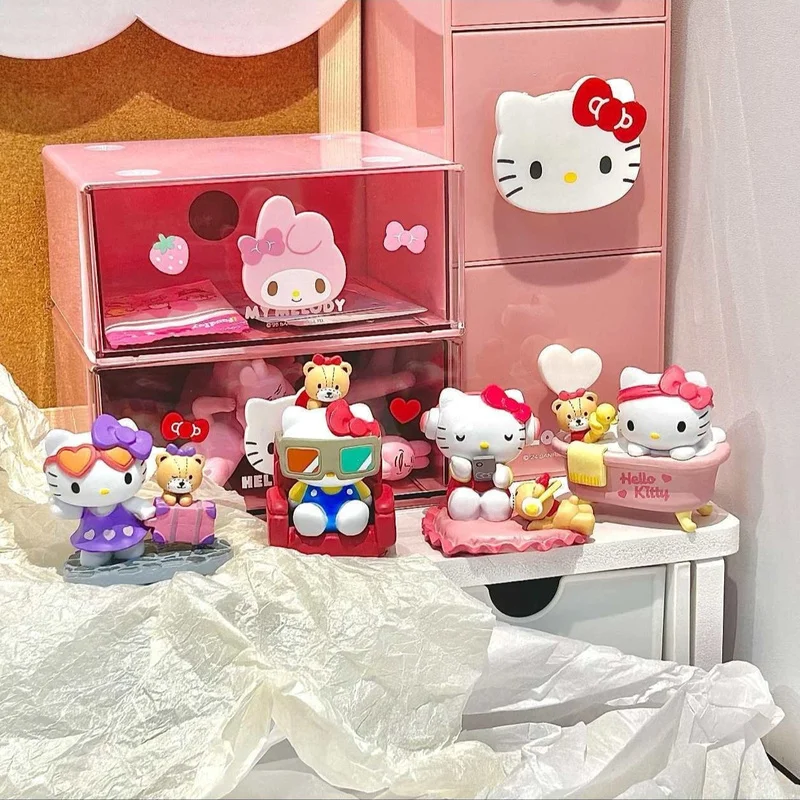 

Новинка на складе, праздник выходного дня, серия Kt Cat, модные игрушки, слепая коробка, украшения, фигурки, автомобильные украшения, креативные игрушки, милый подарок