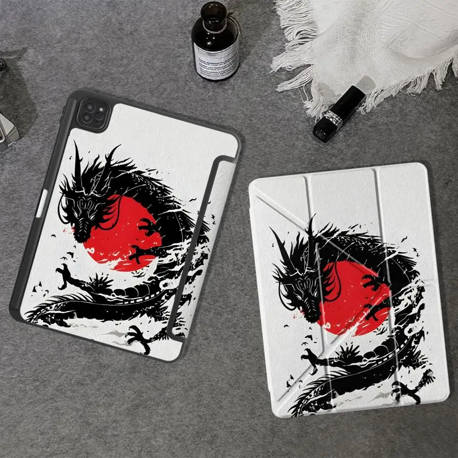 Retro Dragon Art Holder Cover Tablet Case For iPad Mini 6 7 Pro 11th 10th 9th 8th 7th 12.9inch Air 4 5 M3 M2 1 2 M4 11inch Pro