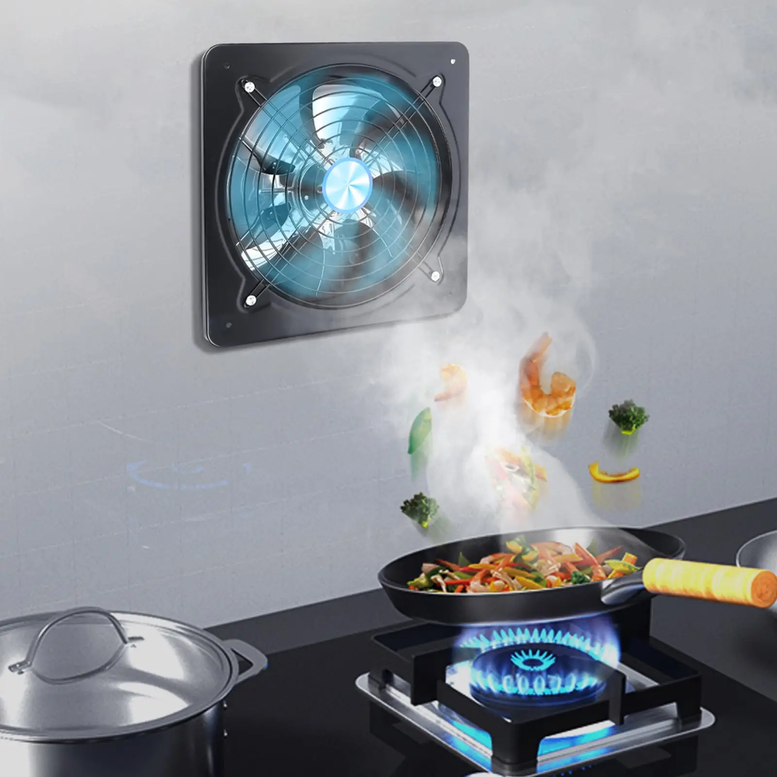 [Kerstmis] Dnysysj 12 inch hoge luchtstroom afzuigventilator, 125 W 1177 cfm 2800 tpm geluidsvrije, explosieveilige ventilatie-afzuigventilator