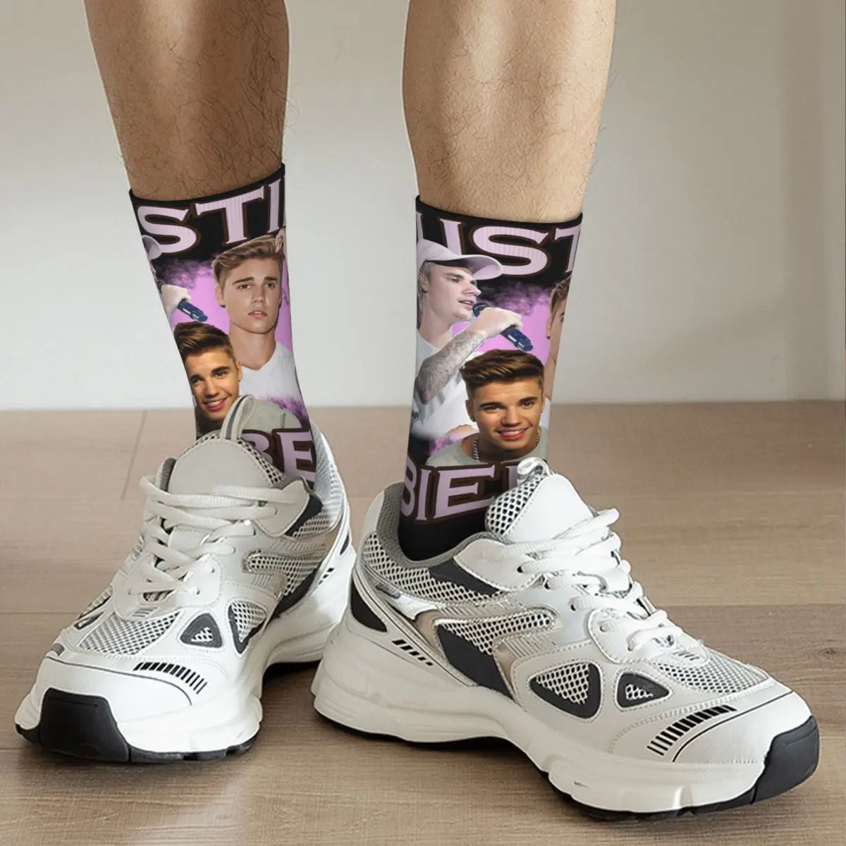 Hip Hop Women\'s Socks Pink Justin Bieber My Boyfriend Accessories Cute High Quality Socks All Seasons