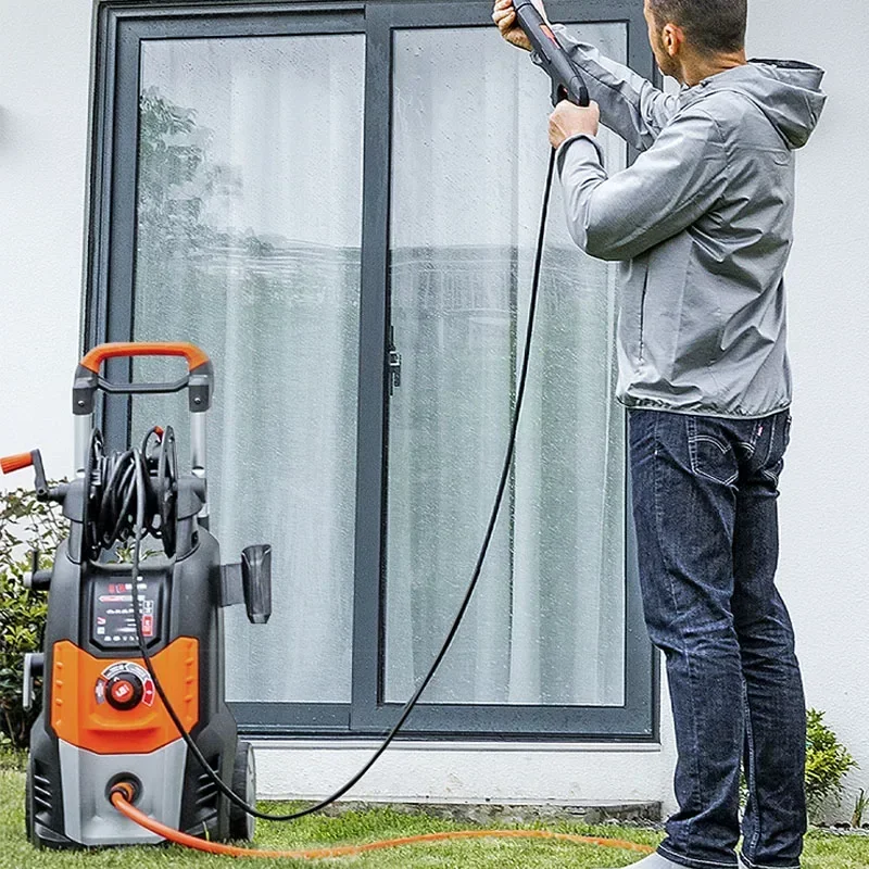 Pistola de agua de alta presión para lavado de coches en el hogar, bomba de agua automática de alta potencia, pistola de cabezal de doble motor, 2800W