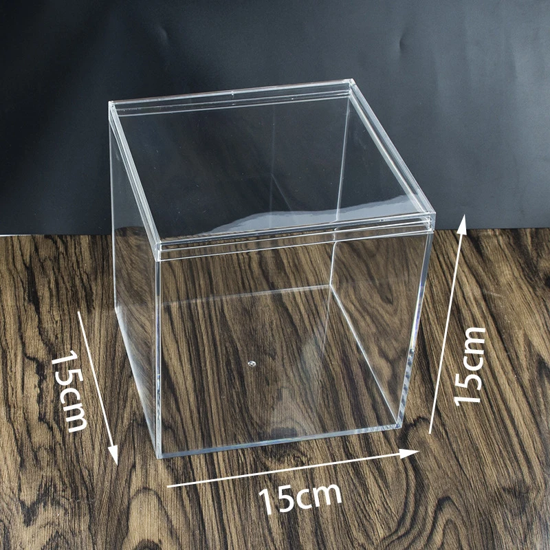 Boîte en Plastique Carrée Transparente pour Élevage, Mini Emballage de Boue de Clip pour Bonbons et Slime