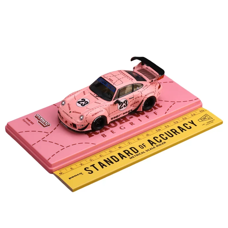 1:43 Porsche RWB 993 77 # Model symulacyjny ze zmodyfikowanego stopu 11, kolekcja zabawek dekoracyjnych dla dzieci, prezenty świąteczne dla dzieci