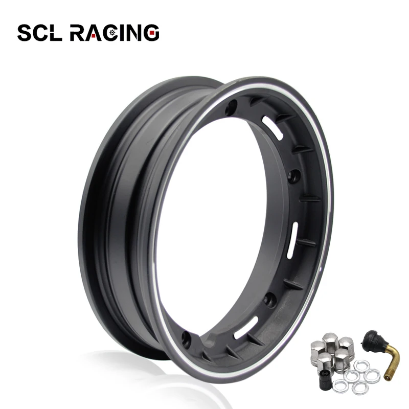 SCL Racing 10 inch Motorcycle Wheel Rim For Piaggio Aluminum Wheel Rim with Nut,Oring and Inflating Valve Racing Vesppa Rim